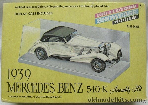 Renwal 1/48 1939 Mercedes-Benz 540K - with Showcase, 154-99 plastic model kit